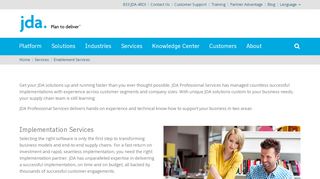 
                            1. Enablement Services | JDA Software