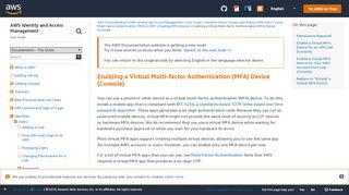 
                            9. Enabling a Virtual Multi-factor Authentication (MFA) Device ...