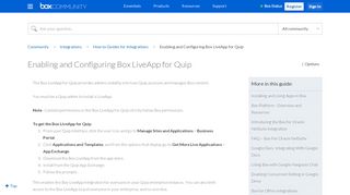 
                            8. Enabling and Configuring Box LiveApp for Quip - Box