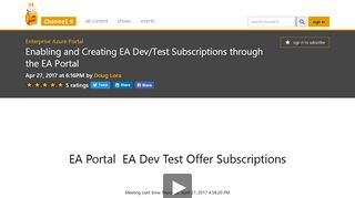 
                            7. Enabling and Creating EA Dev/Test Subscriptions through the EA Portal
