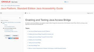
                            2. Enabling and Testing Java Access Bridge - Oracle Docs
