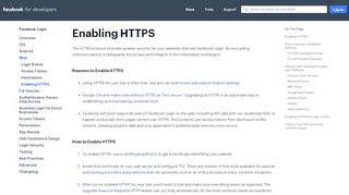 
                            11. Enabling HTTPS - Facebook Login - developers.facebook.com