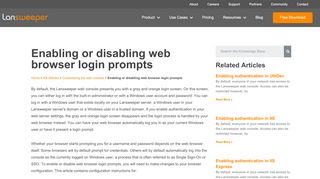 
                            7. Enabling or disabling web browser login prompts | Lansweeper | IT ...