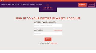 
                            11. Encore Rewards | Sign In