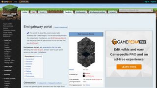 
                            1. End gateway portal – Official Minecraft Wiki