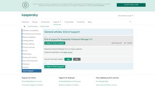 
                            1. End of support for Kaspersky Password Manager 5.0