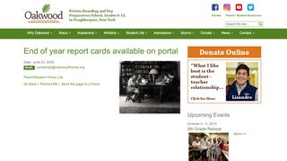 
                            7. End of year report cards available on portal - Oakwood Friends School ...