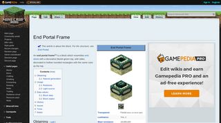 
                            4. End Portal Frame – Official Minecraft Wiki