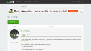 
                            4. End User Login - community.sysaid.com