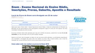 
                            11. ENEM 2018 - Gabarito e Resultado