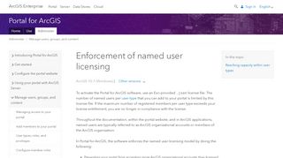 
                            2. Enforcement of named user licensing—Portal for ArcGIS (10.7 and ...