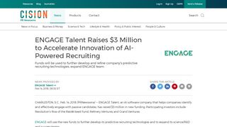 
                            5. ENGAGE Talent Raises $3 Million to Accelerate Innovation of AI ...