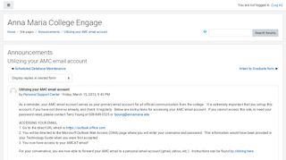 
                            9. engage: Utilizing your AMC email account - Anna Maria College