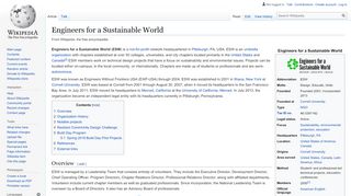 
                            7. Engineers for a Sustainable World - Wikipedia