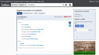 
                            8. English Translation of “knallhart” | Collins German ...