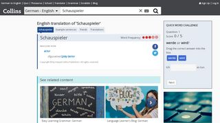 
                            4. English Translation of “Schauspieler” | Collins German ...