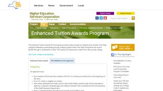 
                            5. Enhanced Tuition Awards - NYS Higher Education Services Corporation