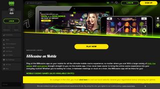 
                            1. Enjoy the Best Mobile Casino Experience | 888casino™