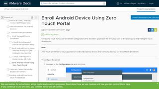 
                            8. Enroll Android Device Using Zero Touch Portal - VMware Docs