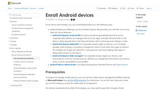 
                            7. Enroll Android devices in Intune - docs.microsoft.com