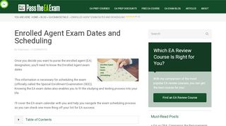 
                            9. Enrolled Agent Exam Dates and Prometric EA Exam Procedures