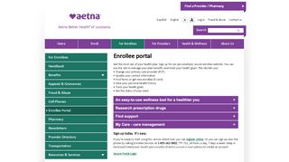 
                            6. Enrollee portal | Aetna Better Health of Louisiana