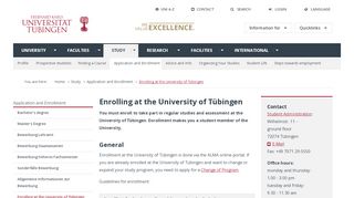 
                            2. Enrolling | University of Tübingen