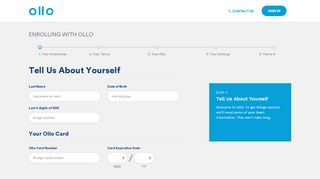 
                            3. Enrolling with Ollo