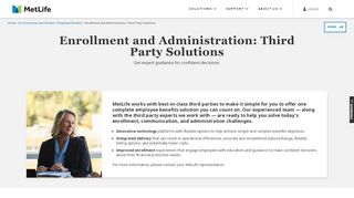 
                            3. Enrollment and Administration: Third Party Solutions | MetLife