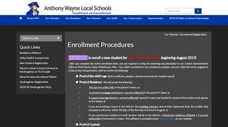 
                            5. Enrollment/Registration - Anthony Wayne Local Schools