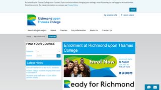 
                            8. Enrolment - Richmond upon Thames College