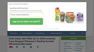 
                            2. Enter Daily: Win FREE $25 to $500 Instantly From Newport ...