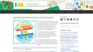 
                            5. Enter IXL’s 2018 Study in the Sun Summer Contest!