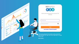 
                            4. Enter user and password to access F2A services - Login