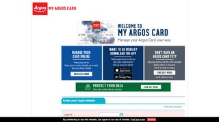 
                            8. Enter your login details - Log in to My Argos Card