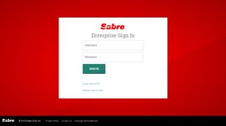 
                            1. Enterprise Sign In - Sabre Login