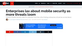 
                            8. Enterprises lax about mobile security as more threats loom | ZDNet