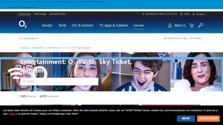 
                            2. Entertainment: O₂ TV, O₂ Sky Ticket, Napster | O₂ Community