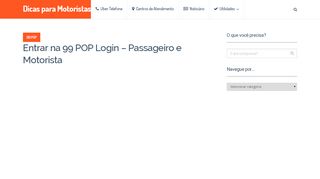 
                            5. Entrar na 99 POP Login – Passageiro e Motorista