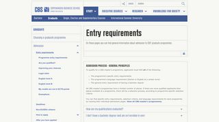 
                            1. Entry requirements | CBS - Copenhagen Business …