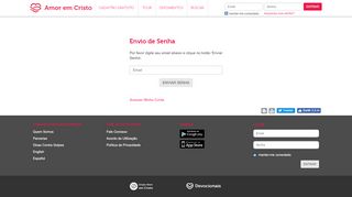 
                            2. Envio de Senha - AmorEmCristo.com