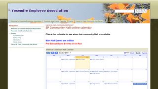 
                            5. EP Community Hall online calendar - Yosemite Employee Association