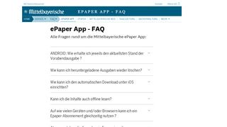 
                            5. ePaper App - FAQ - Mittelbayerische