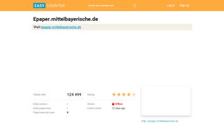 
                            5. Epaper.mittelbayerische.de: MBV SSO Frontend - Login