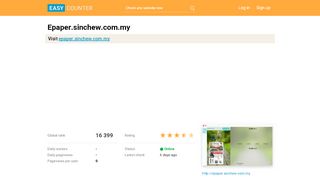 
                            7. Epaper.sinchew.com.my: 星洲日报ePaper - Easy Counter