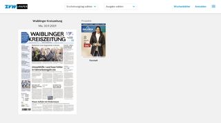 
                            2. epaper.zvw.de - Waiblinger Kreiszeitung