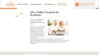 
                            4. ePay - Online Bill Pay | Sunrise Senior Living