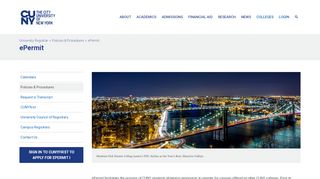 
                            3. ePermit – The City University of New York