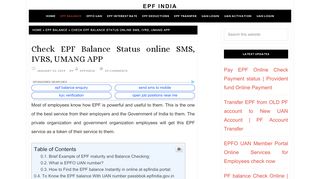 
                            9. EPF Balance Check Online in UAN Portal, SMS …