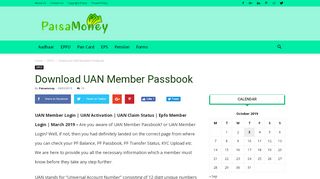 
                            5. EPF UAN Member Passbook - UAN Registration …